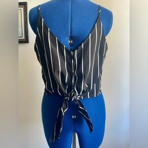 Striped Tie Knot V-Neck Camisole